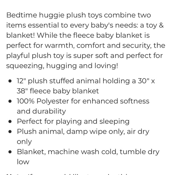 NWOT Elegant Baby lamb bedtime huggie plush toy 🐑 baby sheep precious animal - Picture 7 of 7